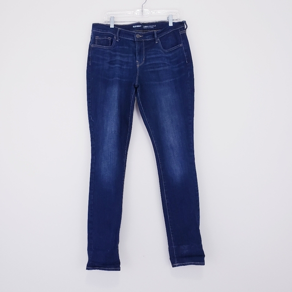 Old Navy Curvy Mid Rise Jeans Size 12 Long Tall Dark Wash Excellent Condition - Picture 3 of 7